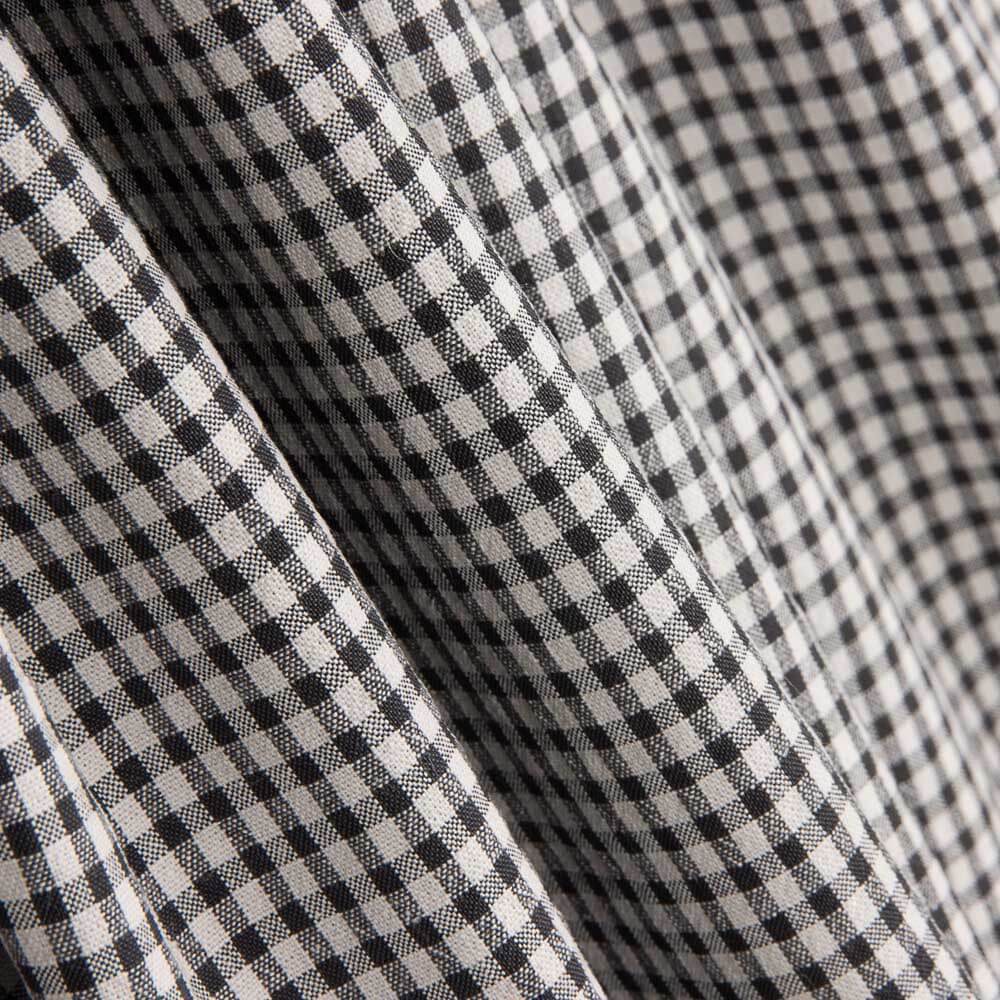 Seersucker Baumwolle Mini Square Schwarz - Ribes y Casals