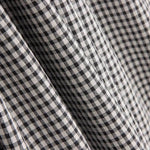 Seersucker Baumwolle Mini Square Schwarz - Ribes y Casals