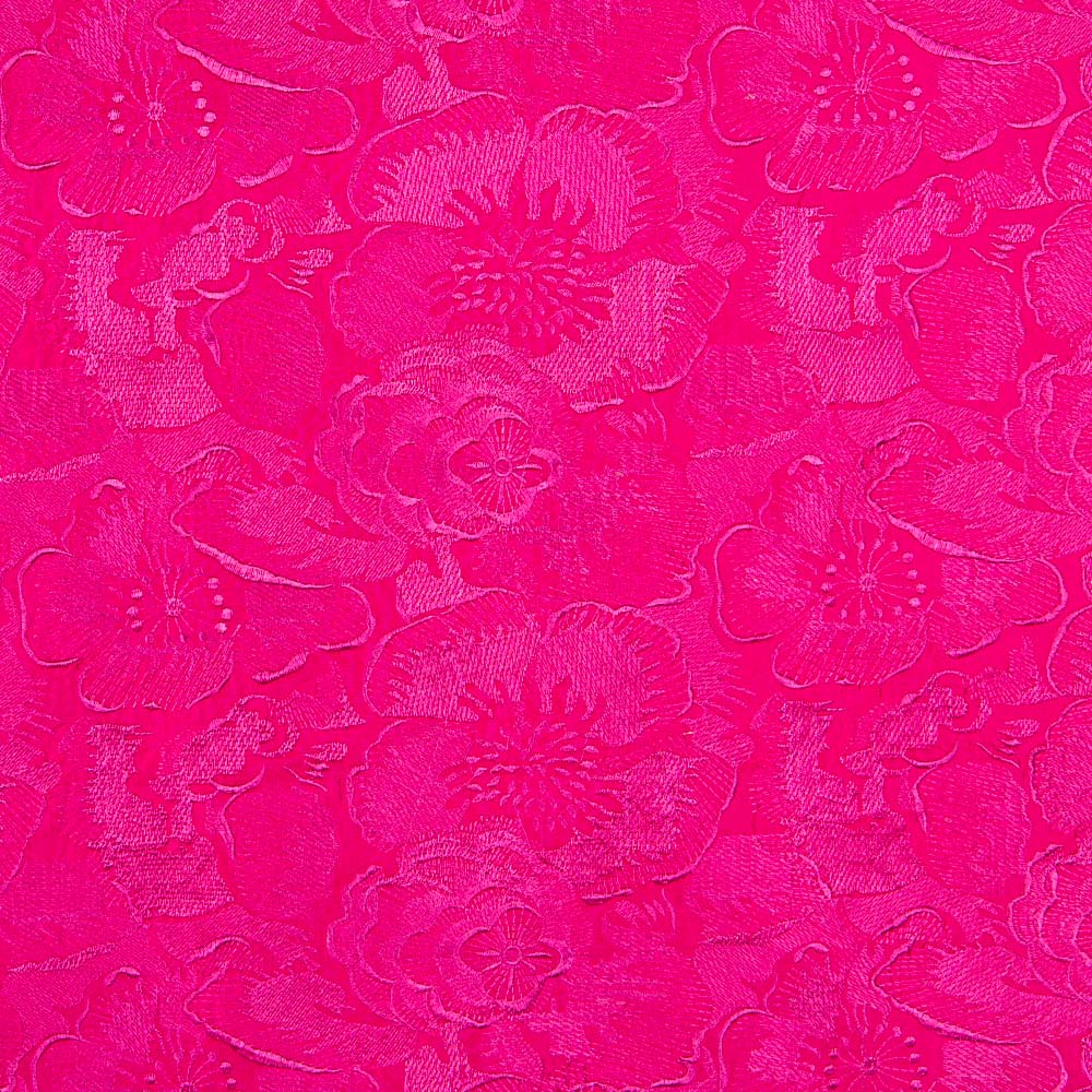 Shantung Seidenstickerei Fuchsia - Ribes y Casals