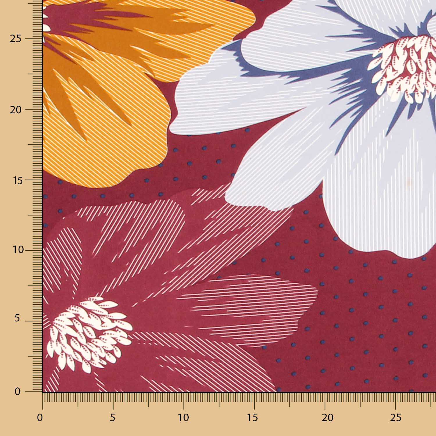 Spandex Floral Bourdeaux - Ribes y Casals