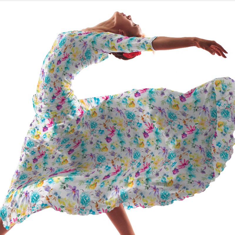 Stretch Flamenca Tropicana Gelb - Ribes y Casals