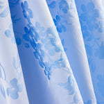 Taft Jacquard Blumen Blau - Ribes y Casals