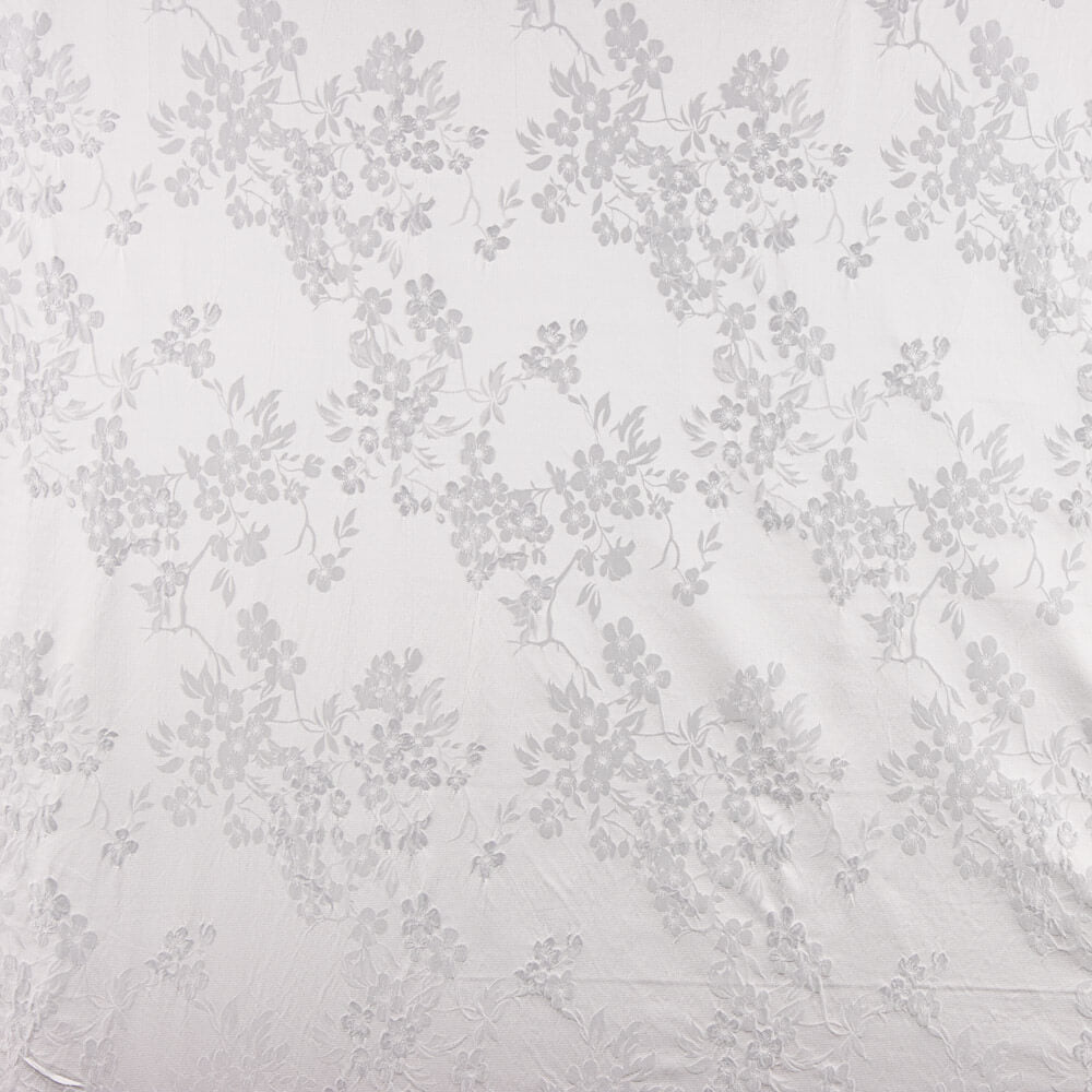 Taft Jacquard Blumen Grau - Ribes y Casals