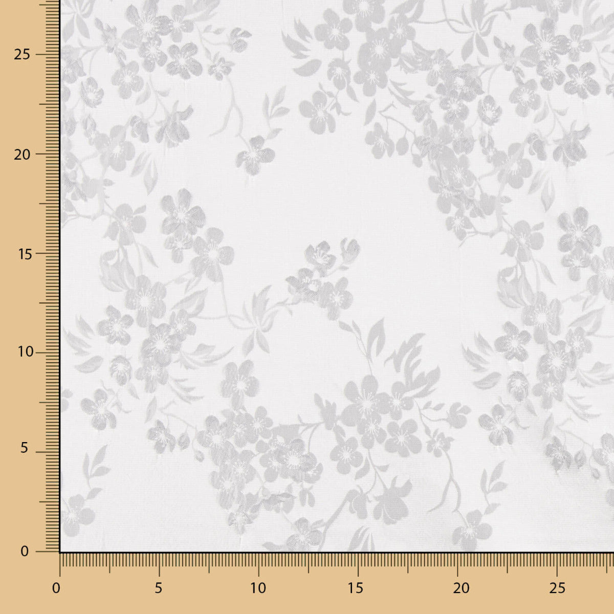 Taft Jacquard Blumen Grau - Ribes y Casals