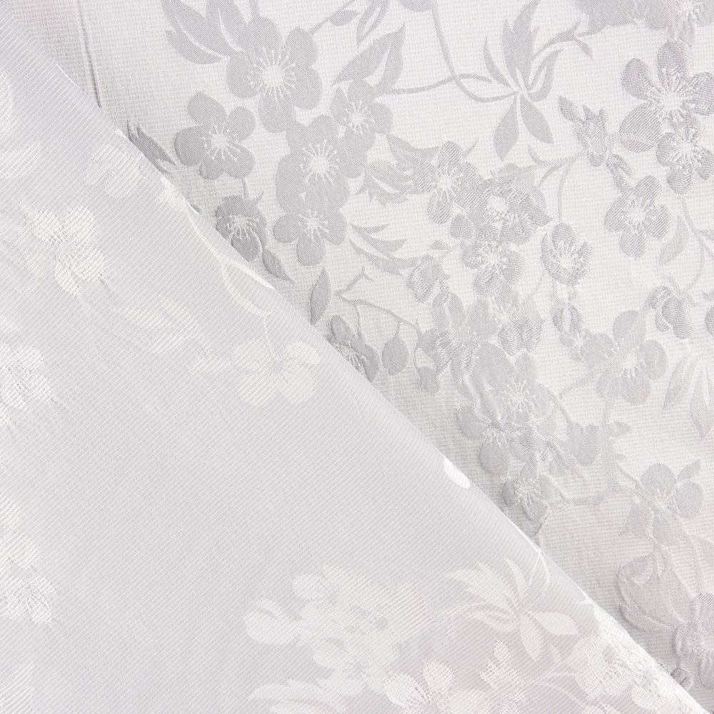 Taft Jacquard Blumen Grau - Ribes y Casals