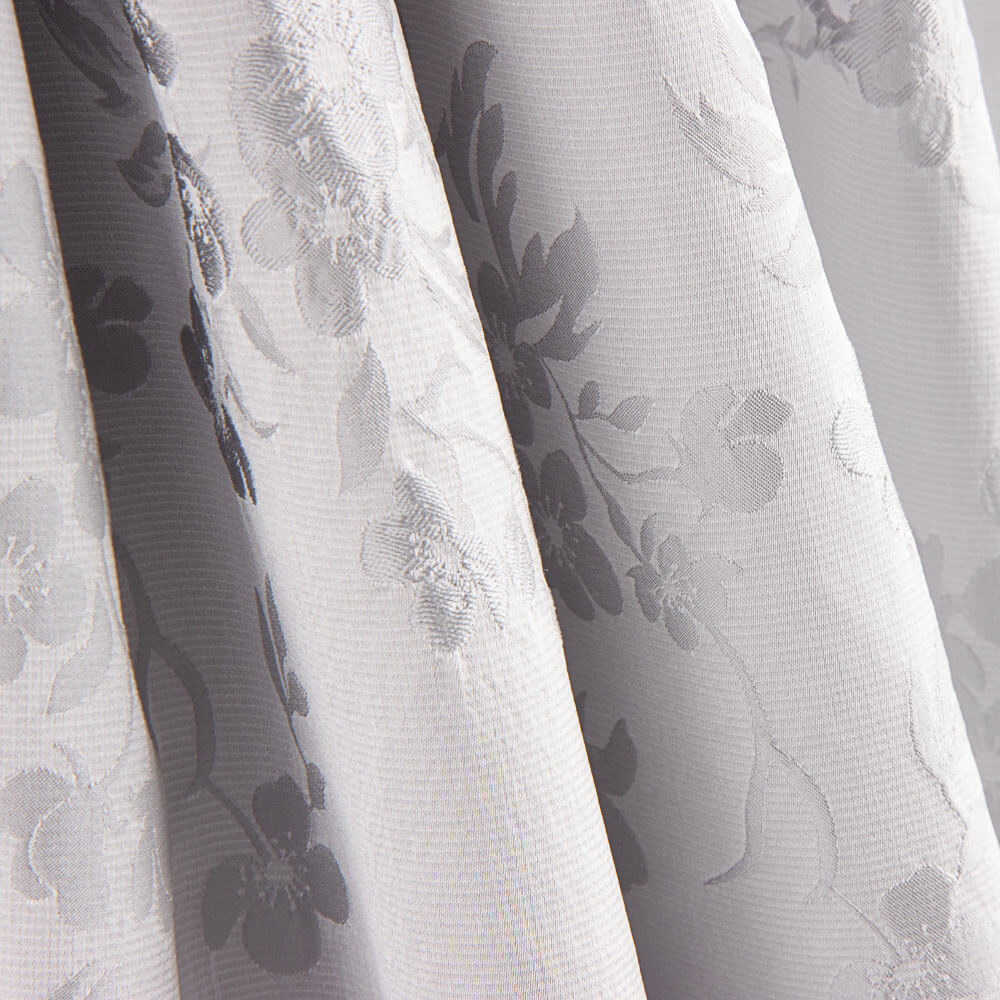 Taft Jacquard Blumen Grau - Ribes y Casals