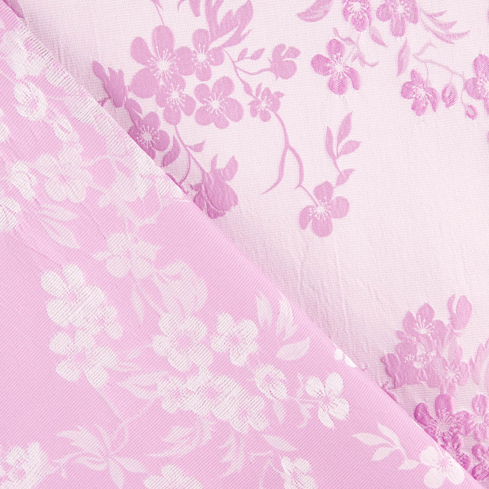 Taft Jacquard Rosa Blumen - Ribes y Casals