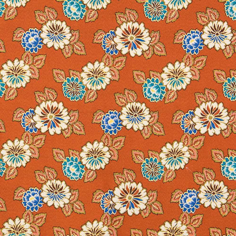 Gobelin Jacquard Floral Hell Orange - Ribes y Casals