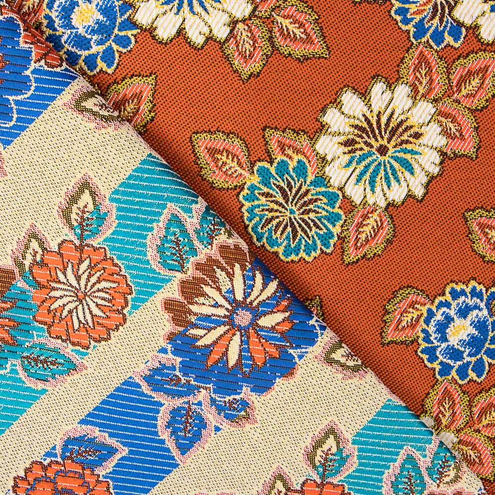 Gobelin Jacquard Floral Hell Orange - Ribes y Casals