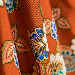 Gobelin Jacquard Floral Hell Orange - Ribes y Casals