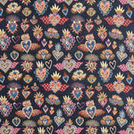 Polsterung Jacquard Fantasy Mitternachtsblau - Ribes y Casals