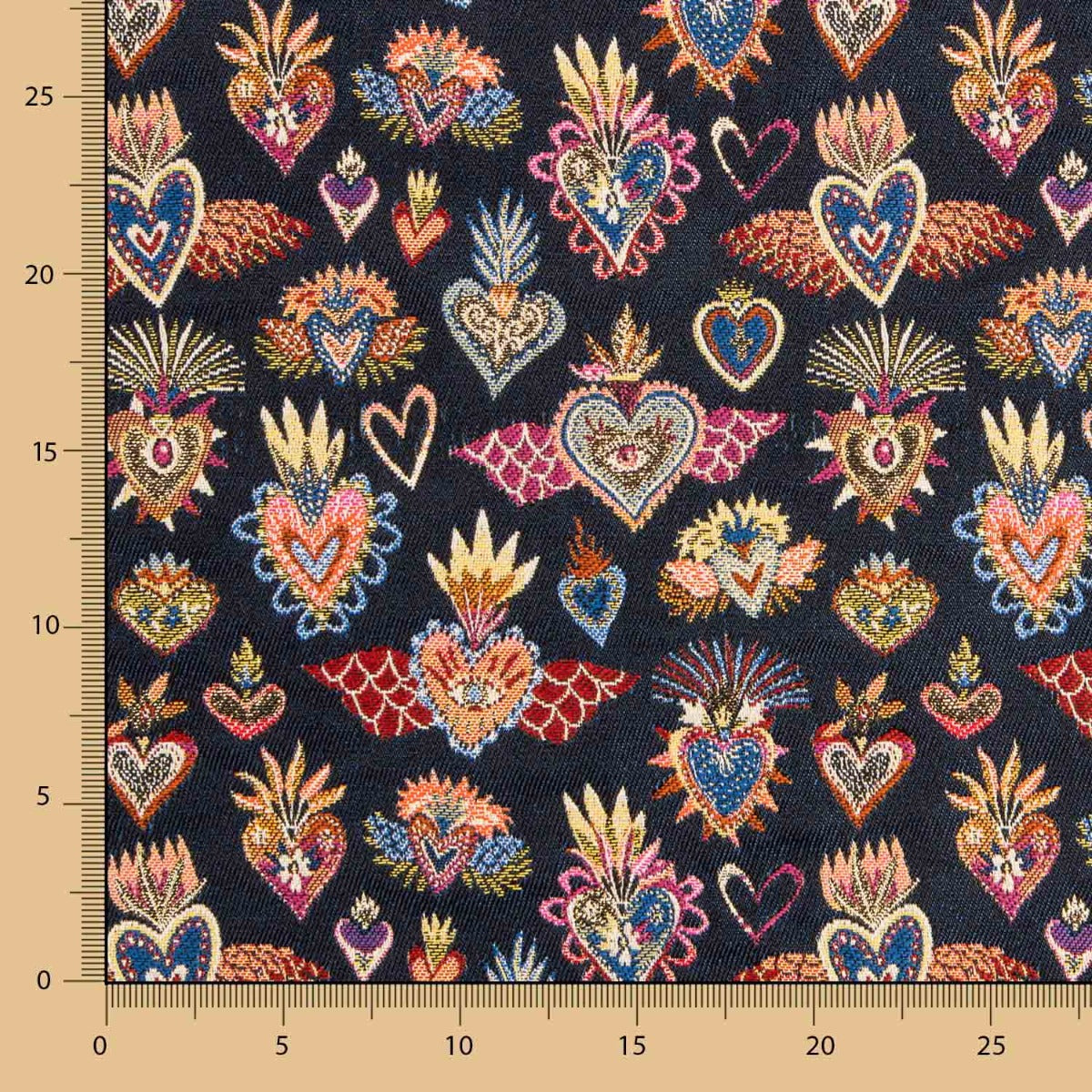 Polsterung Jacquard Fantasy Mitternachtsblau - Ribes y Casals