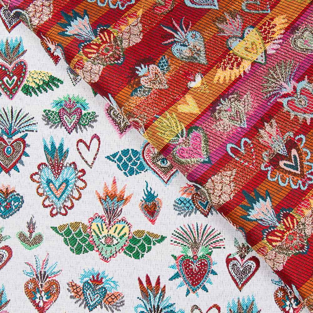 Polsterung Jacquard Fantasy Weiß - Ribes y Casals