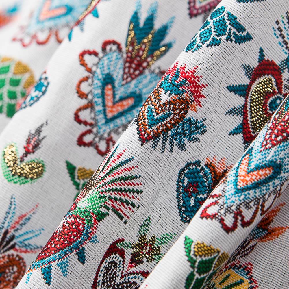 Polsterung Jacquard Fantasy Weiß - Ribes y Casals