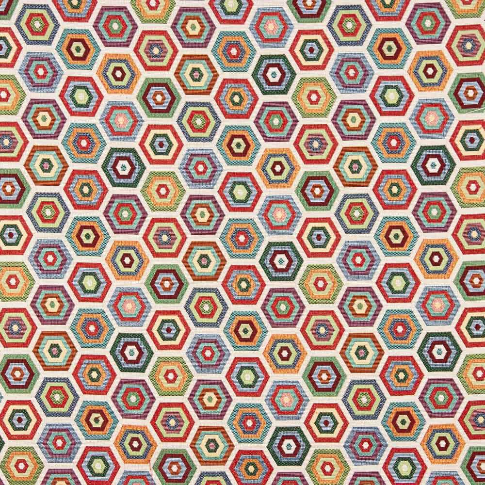 Jacquard Sechsecke Multicolour Polsterung - Ribes y Casals