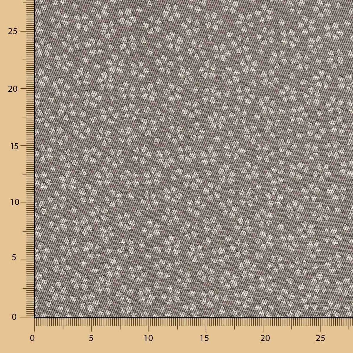 Jacquard-Wandteppich Blütenblätter Grau - Ribes y Casals