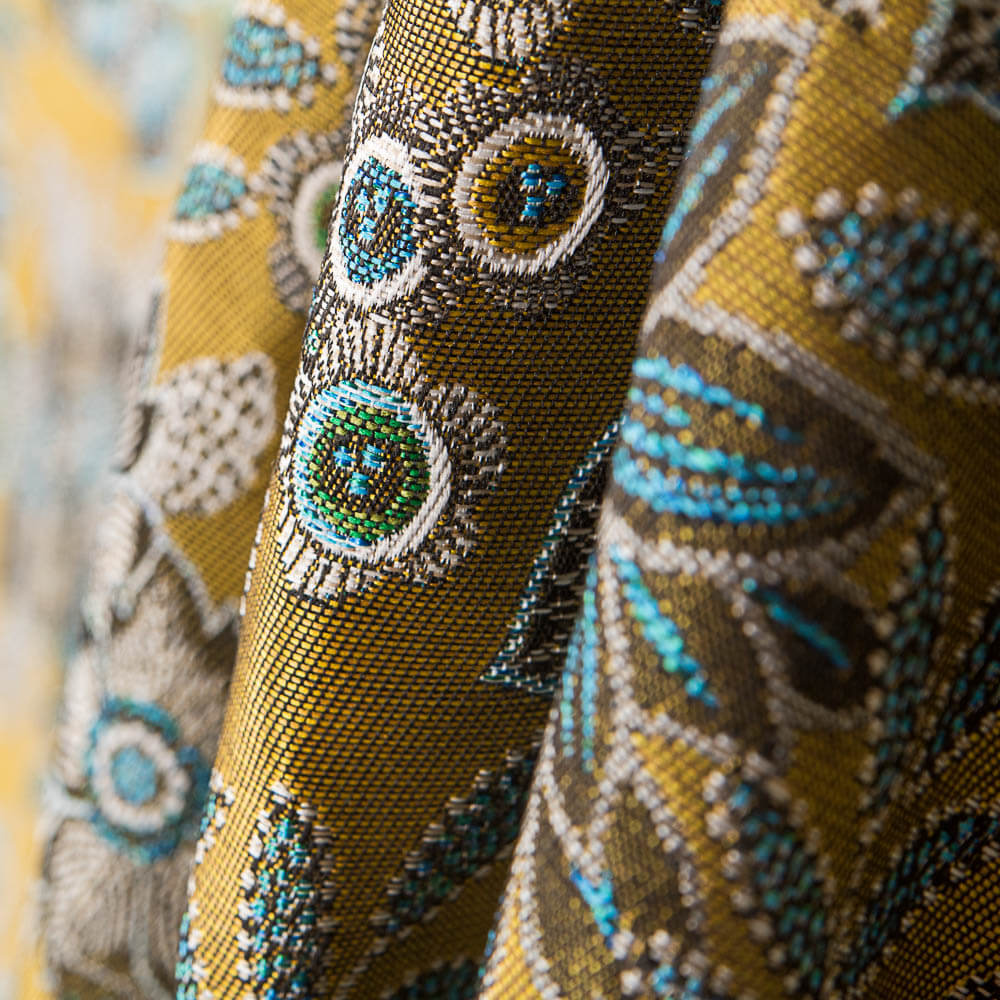 Polsterung Jacquard Floral Olive Glänzend - Ribes y Casals