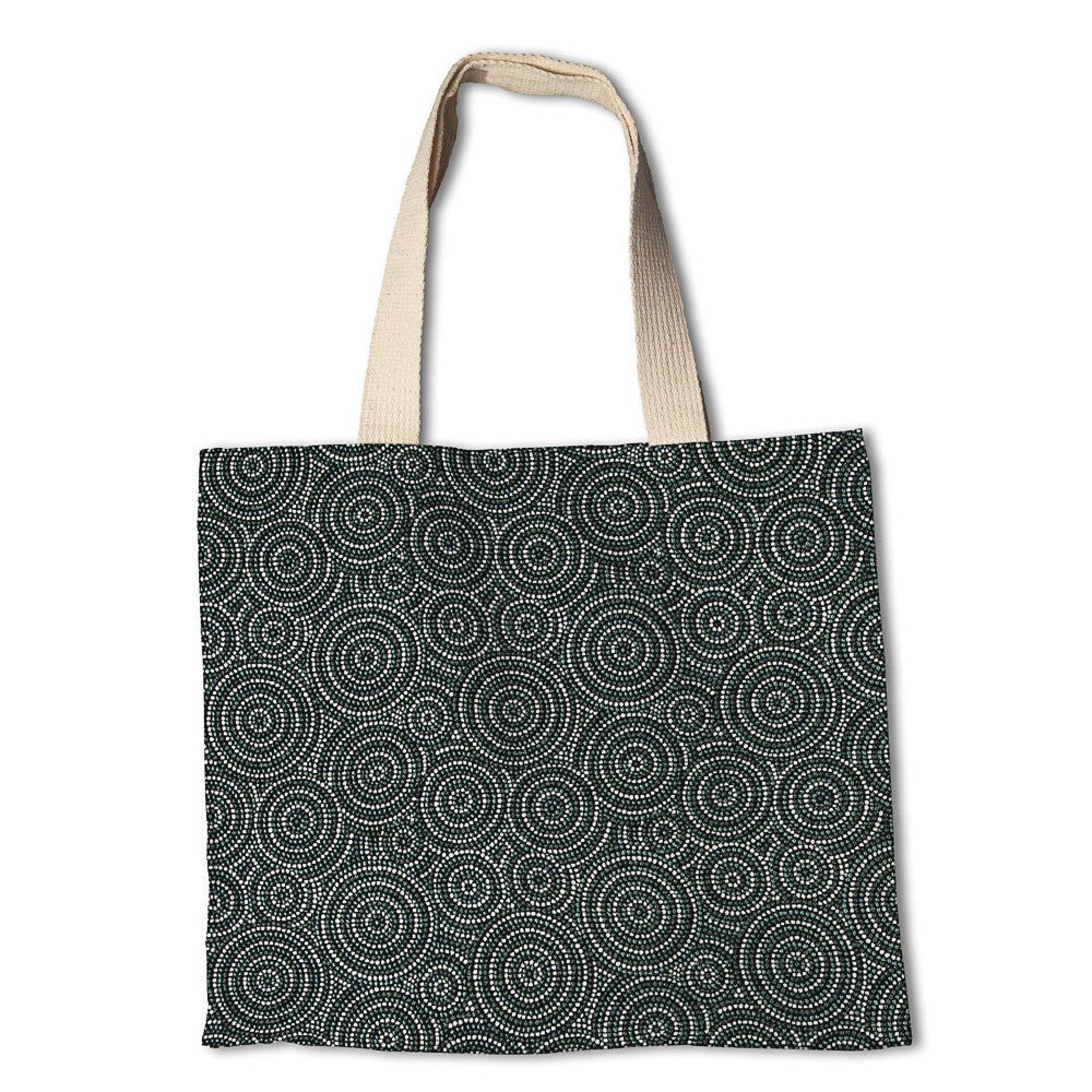 Grüner kreisförmiger Jacquard-Wandteppich - Ribes y Casals