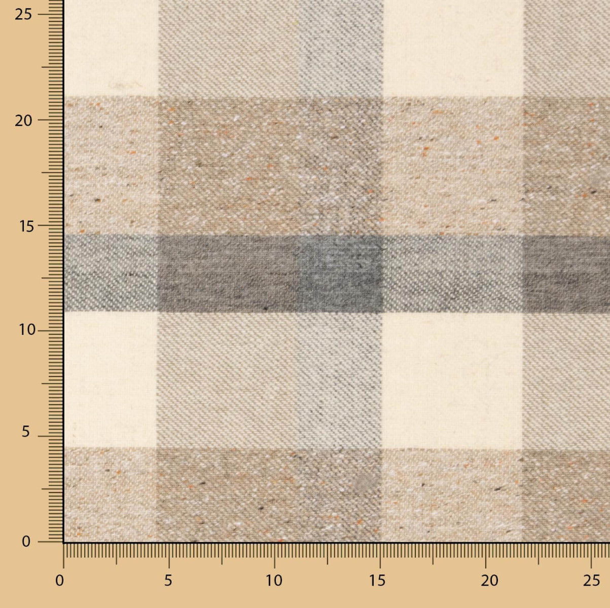Beige karierter Flanell - Ribes y Casals