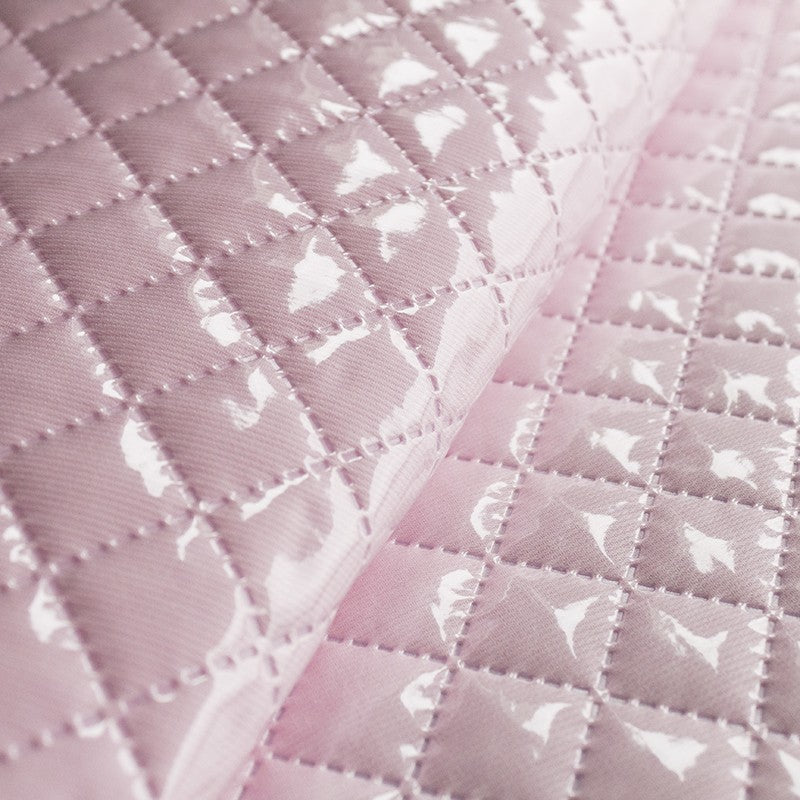 Plastifizierter gesteppter Stoff Rosa - Ribes y Casals