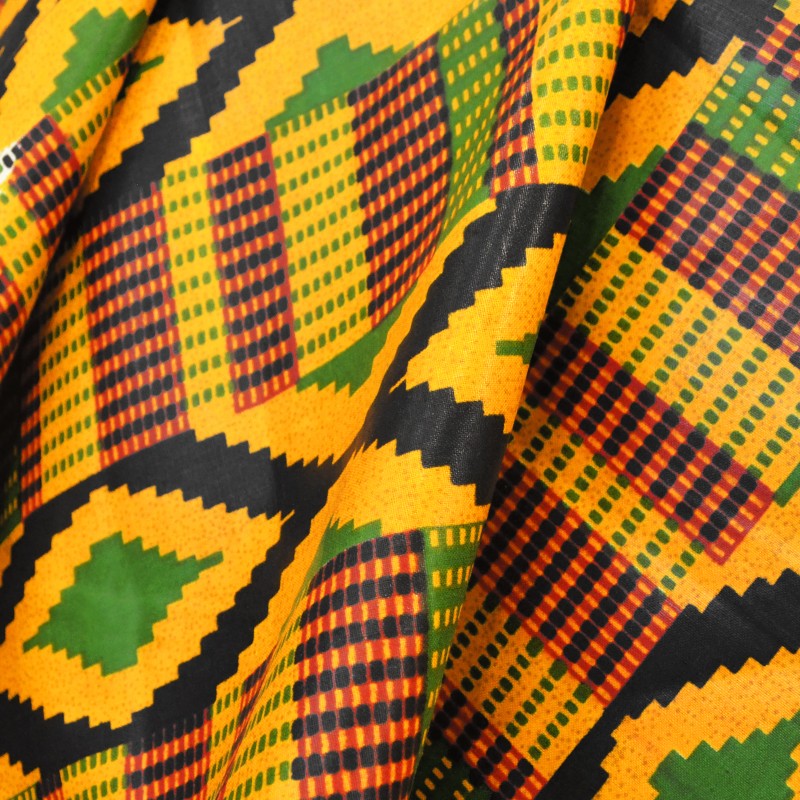 Afrikanischer Ocker-Rhombus-Stoff - Ribes y Casals