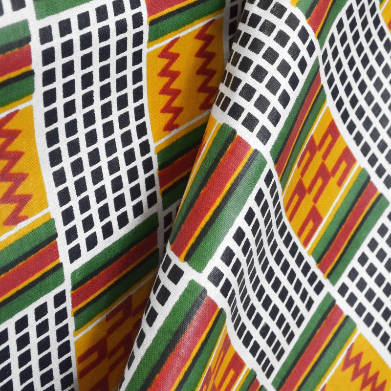 Afrikanisches Wachs Ethnisch Schwarz-Weiß kariert Schwarz-Weiß Afrikanisches Wachs Ethnisch Tuch - Ribes y Casals