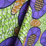 Afrikanisches Ethnowachs Ethnostoff lila grün - Ribes y Casals