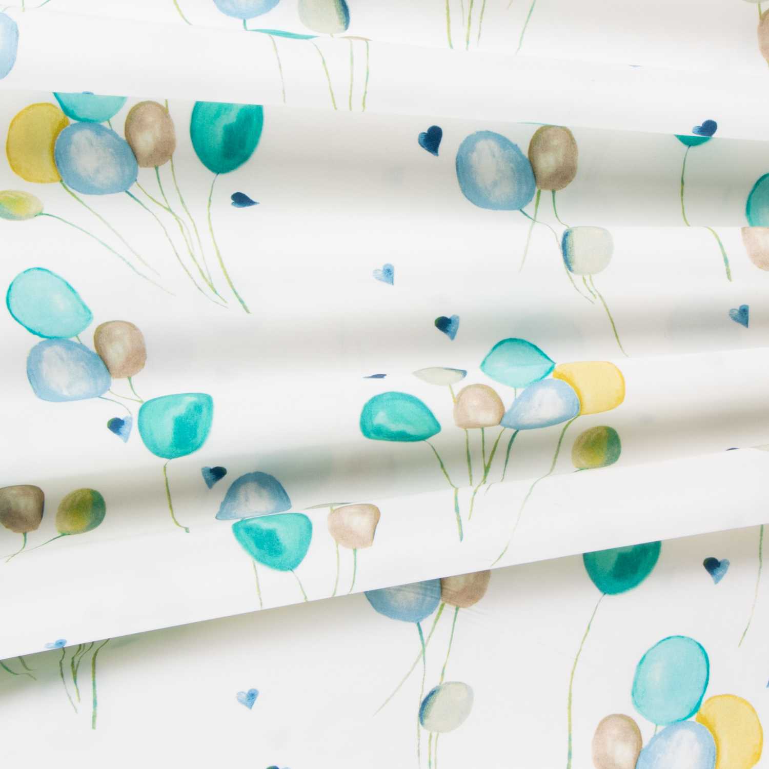 Baumwolle Vorhangstoff Blau Luftballons - Ribes y Casals