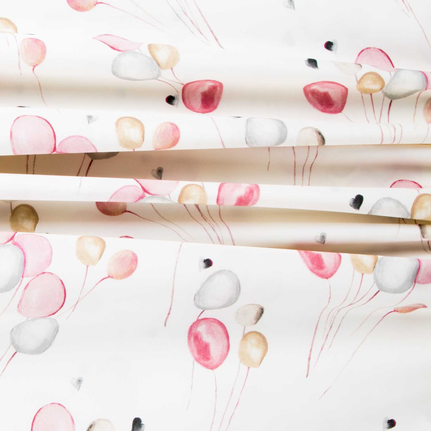 Stoff Baumwolle Vorhang Ballons Rosa - Ribes y Casals