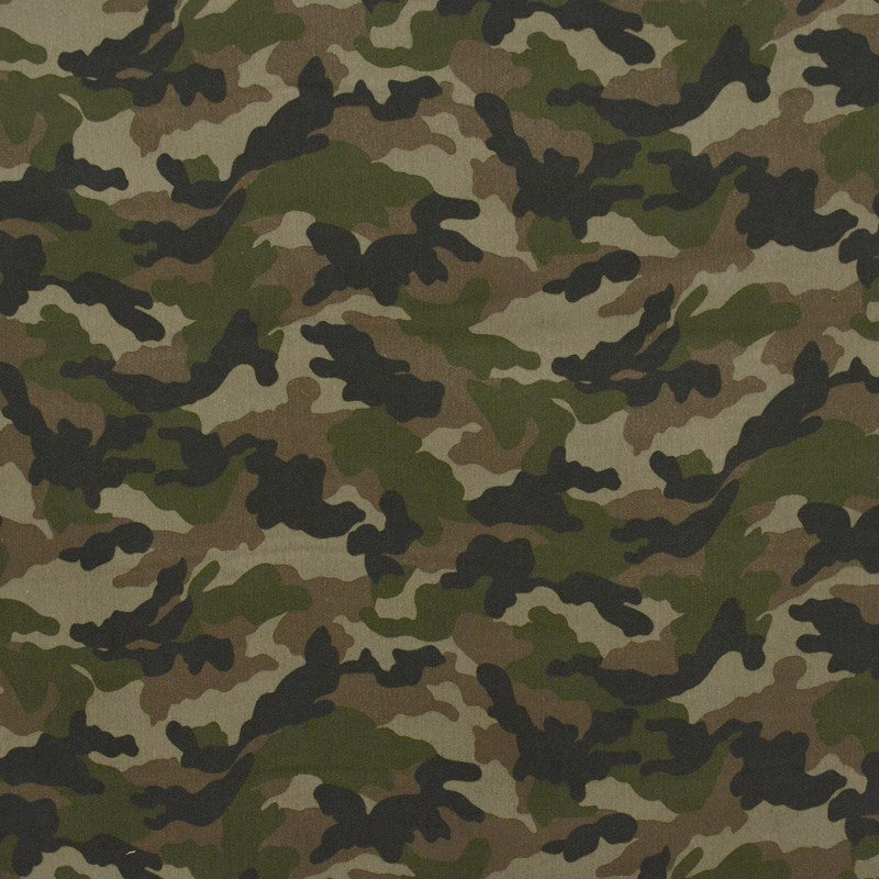 Militärischer bedruckter Baumwollstoff Beige - Ribes y Casals