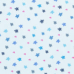 Kinder Baumwollstoff Blumen Hellblau - Ribes y Casals