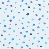 Kinder Baumwollstoff Blumen Hellblau - Ribes y Casals