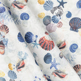 Ozeanblaue bedruckte Popeline - Ribes y Casals