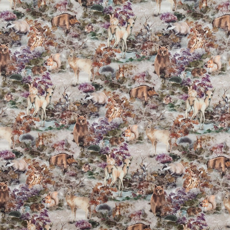 Zoo Print Popeline Grau - Ribes y Casals