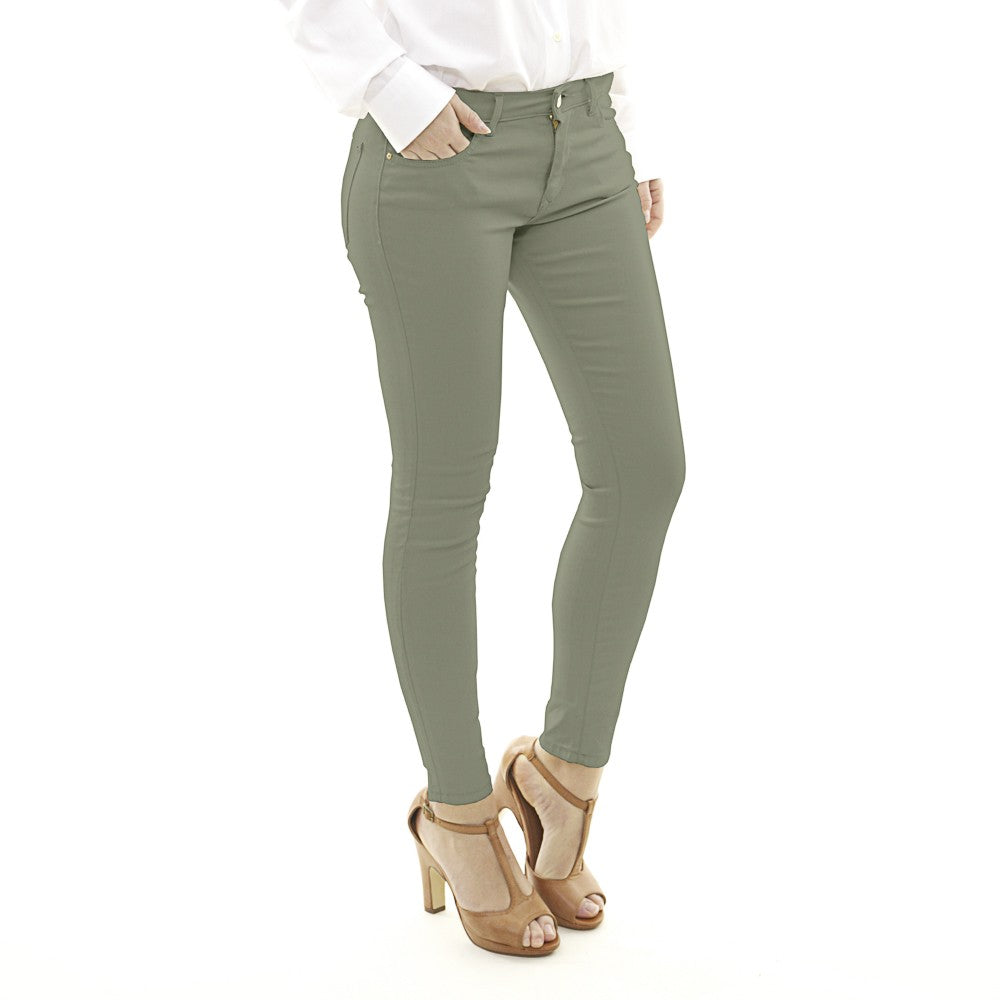 Stoff Wildleder Elasthan Khaki - Ribes y Casals