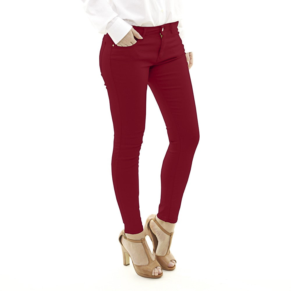 Stoff Wildleder Elasthan Granat - Ribes y Casals