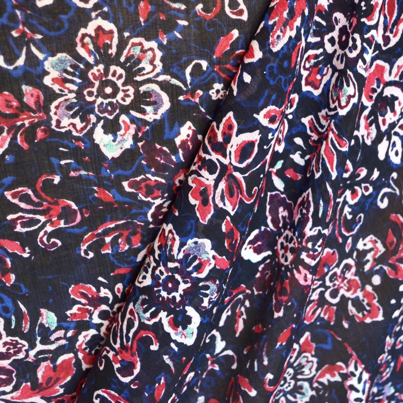 Stoff Bambula Blume Koralle Kontur - Ribes y Casals