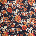 Stoff Bambula Viskose Floral Marine - Ribes y Casals