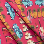 Roter Ananas-Badeanzug-Stoff - Ribes y Casals