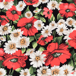 Bielastic Stoff Mohnblumen Rot - Ribes y Casals