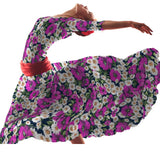 Violette Mohnblumen Bielastic-Stoff - Ribes y Casals