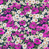 Violette Mohnblumen Bielastic-Stoff - Ribes y Casals