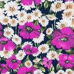 Violette Mohnblumen Bielastic-Stoff - Ribes y Casals