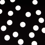 Schwarzer Polka Dots Bielastic-Stoff - Ribes y Casals