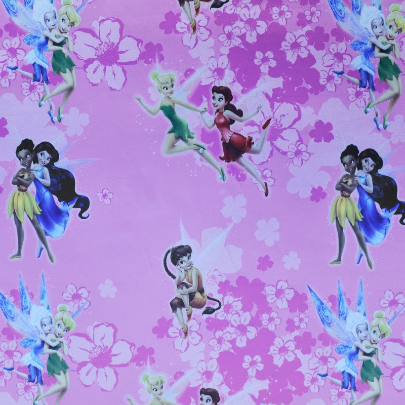 Stoff Black Out Tinkerbell Rosa - Ribes y Casals