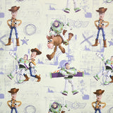 Black Out Toy Story Stoff Grünlich Grau - Ribes y Casals