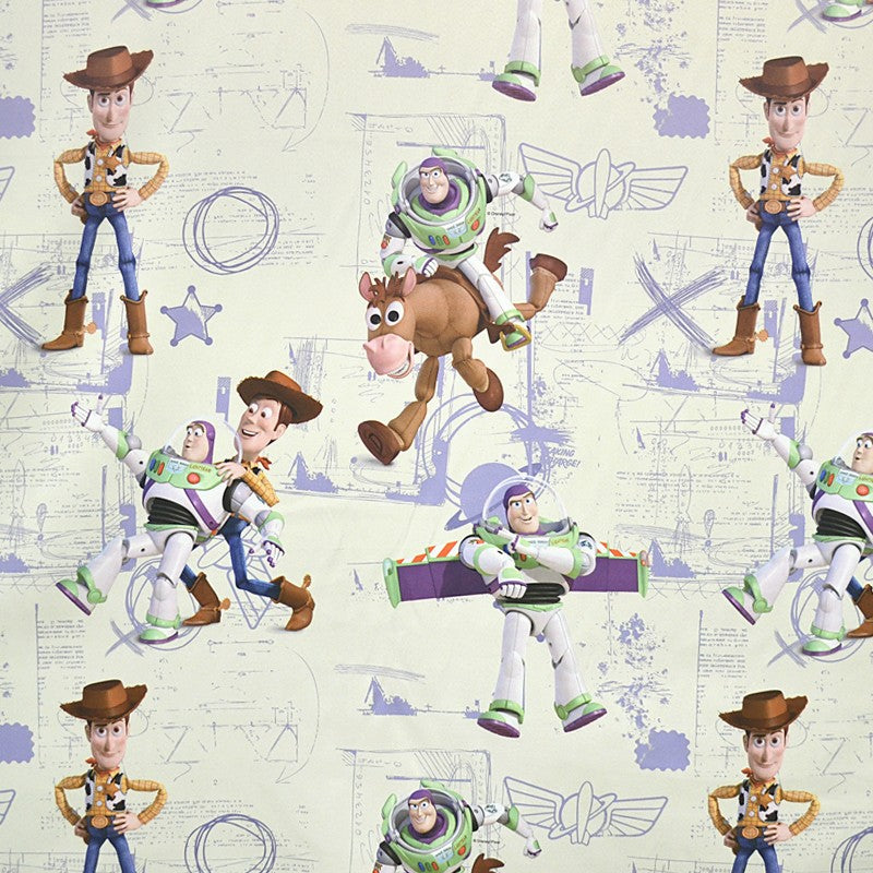Black Out Toy Story Stoff Grünlich Grau - Ribes y Casals