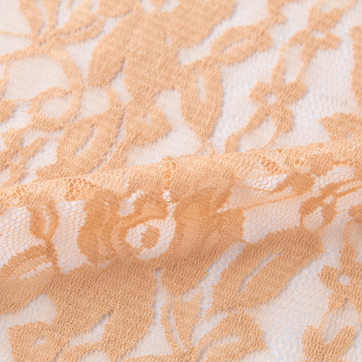 Beige Elastischer Blonda-Stoff - Ribes y Casals