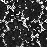 Schwarze Blume Elastischer Blonda-Stoff - Ribes y Casals