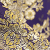 Brokat Lurex Lila Blume Stoff - Ribes y Casals
